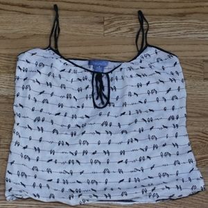 Fleurette Anthropologie Bird Tank Top Sz M